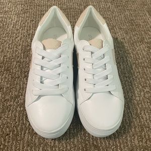 White and cream sneakers